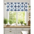 thumbnail image 2 of Bohemia Valances for Windows Blue Argyle Pattern Ethnic Style Retro Abstract Valance Rod Pocket Light Filtering Short Window Treatments Curtains for Kitchen Bathroom Living Room Bedroom, 60 x 18 Inch, 2 of 7