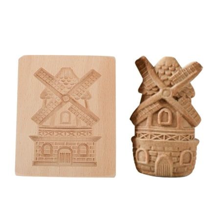 

1Pc Creative Biscuit Baking Mold Unique Dessert Molding Tool (Wood Color)