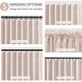 thumbnail image 3 of Blackout Curtains 45 Inches Long for Bedroom 2 Panels Set Room Darkening Window Pink Curtain Thermal Insulated Natural Linen Drapes Treatment Drape Decor for Living Room, 3 of 15