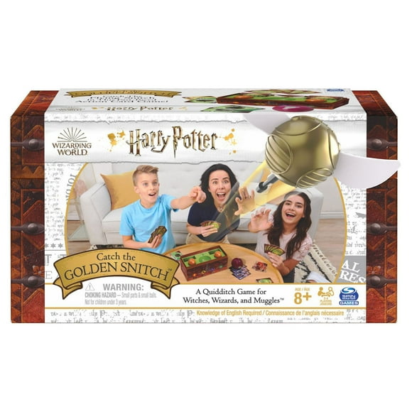 Harry Potter Catch The Golden Snitch, A Quidditch Board Game for Witches, Wizards and Muggles, Family Game Ages 8 & up