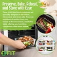 thumbnail image 7 of 1 & 2 & 3 Compartment Glass Meal Prep Containers (3 Pack, 35 Oz)- Food Storage Containers with BEIGE Lids, Portion Control, BPA Free, Microwave, Oven and Dishwasher Safe, Airtight, Leakproof, 7 of 7