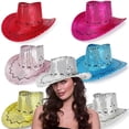 thumbnail image 5 of Slccxzc Sparkly Sequin Cowboy Hat Glitter Cowgirl Hat for Party and Disco for Halloween and Christmas Party, 5 of 7