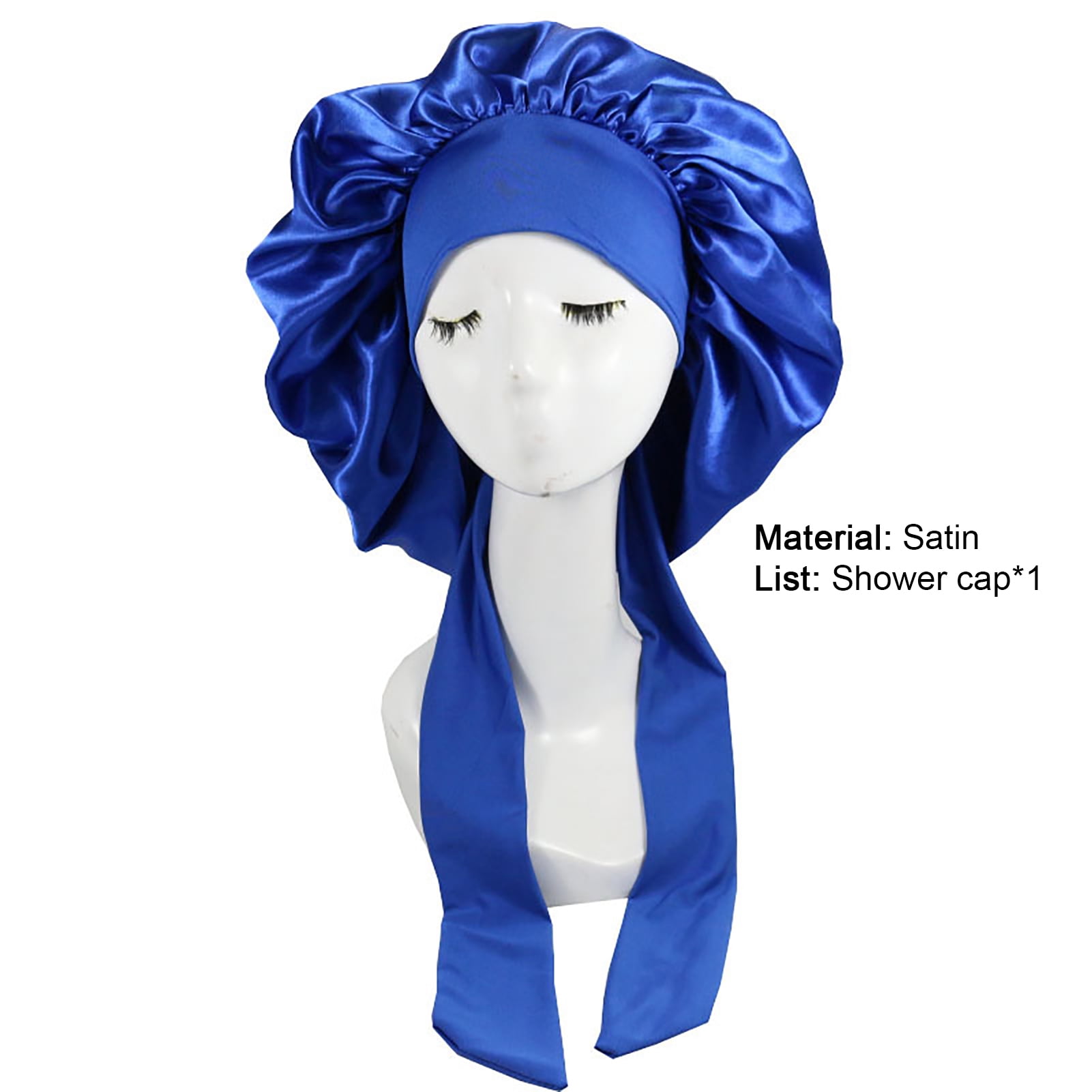 PLGEBR Faux Silk Satin High Elastic Lacing Hair Bonnet Sleep Cap Hair Care for Hair Salon