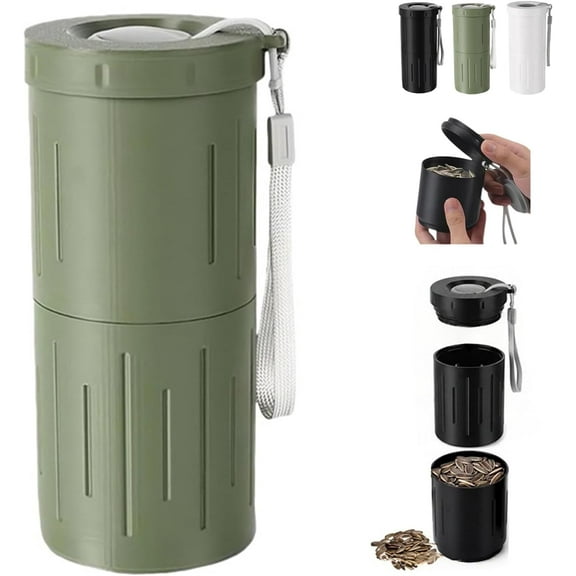 Portable Sunflower Seed Spit Cup with Shell Storage – Pistachios Nut Bowl, Mess-Free Sunflower Seed Solution for Road Trip & Ball Game Snacking