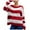 Red-23, variant on STETMN Plus Size Sweater for Women Casual Stripe Color Block Blouse Breathable Crew Neck Fall T-Shirt