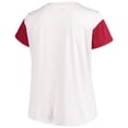 thumbnail image 3 of Women's Majestic White/Cardinal Arizona Cardinals Lace-Up V-Neck T-Shirt, 3 of 3