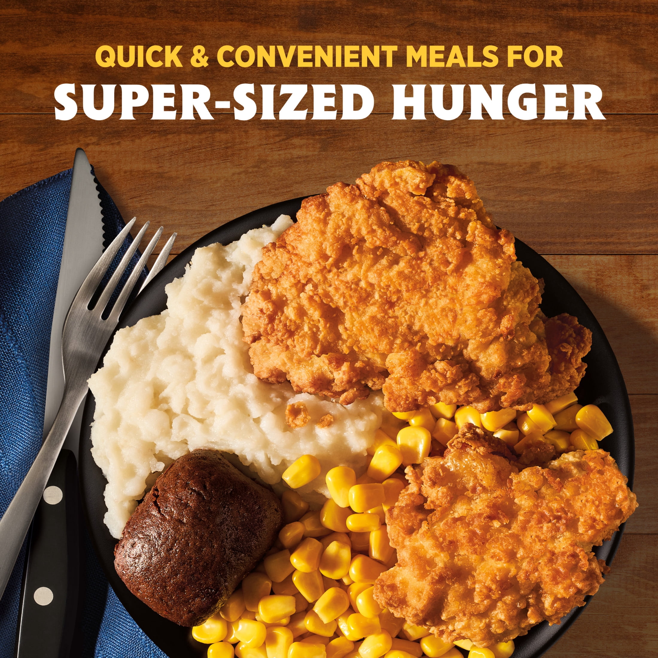 Hungry-Man Selects Classic Fried Chicken, 39g Protein, Frozen Meal, 16 oz.