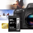 thumbnail image 3 of Tarjeta De Memoria Lexar 1066x Sdxc Uhs-i Card 64gb Class 10, 3 of 10