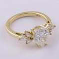 thumbnail image 4 of solitaire jewels 1.5CT Pear Moissanite 7 Stone Engagement Ring For Women, 14K Yellow Gold, 4 of 8