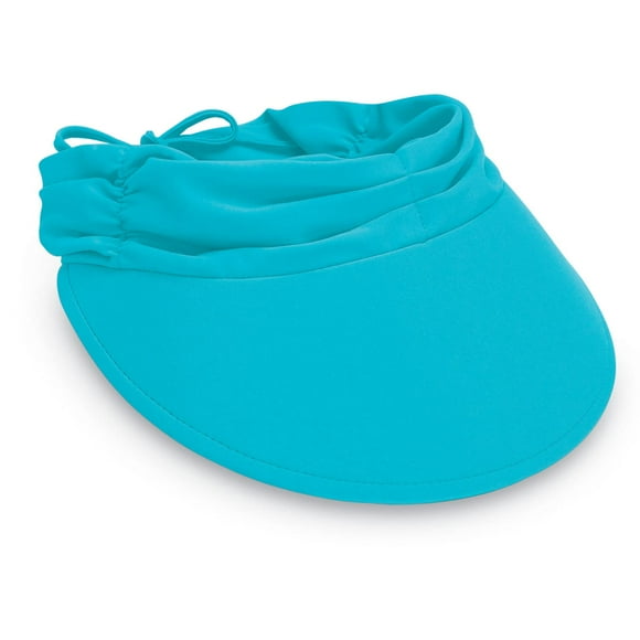 Wallaroo Women’s Aqua Sun Visor (Turquoise) – Packable, Adjustable Fit, Medium Size, UV Protection, Water-Friendly, Breathable, Lightweight Visor for Beach, Poolside, Hiking, and Outdoor Activitie