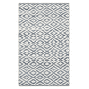GAP Home Hand Woven Denim and Jute Diamond Indoor Area Rug, Blue and White, 2x7