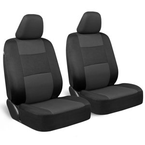 BDK PolyPro Front Seat Covers, Charcoal on Black