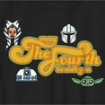 thumbnail image 2 of Boy's Star Wars: The Mandalorian May the Fourth Be With You Character Icons  Graphic Tee Black X Small, 2 of 5