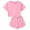 Pink, variant on LUOGENLI Little Girls Outfits 5T 4th of July Summer ChildKid Boys Girls Soft Short Sleeve T Shirt Top Blouse and Shorts Casual Outfit Set 4th of July Outfits for Girls Size 12 11-12 Years