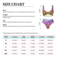 thumbnail image 6 of Wukai Glitter Rainbow Women's Bikini Set Two Piece,wimsuit High Waisted V Neck Twist Front Adjustable Spaghetti Straps Bathing Suit-Small, 6 of 7