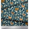 thumbnail image 3 of Soimoi Modal Satin Fabric Kangaroo,Elephant & Lion Animal Decor Fabric Printed Yard 42 Inch Wide, 3 of 3