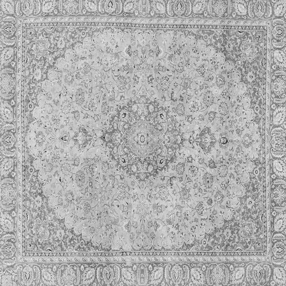 Ahgly Company Indoor Square Abstract Gray Modern Area Rugs, 3' Square