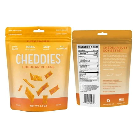 Cheddies High Protein Low Carb Cheese Crackers - Classic