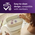 thumbnail image 6 of Philips Avent Soothie Baby Pacifiers - 100% Silicone Pacifiers For Babies 3-18 Months, One-Piece Design, Bpa-Free, Extra Durable, Lilac and Pink, 4 Pack, Model SCF192/70, 6 of 11