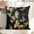 thumbnail image 6 of Butterflies stars painting Linen toss pillowcase Decoration pillowcase Gift preferred 24x24" Cushion cover 1 set Sofa pillowcase Sofa bedroom living room car, 6 of 8