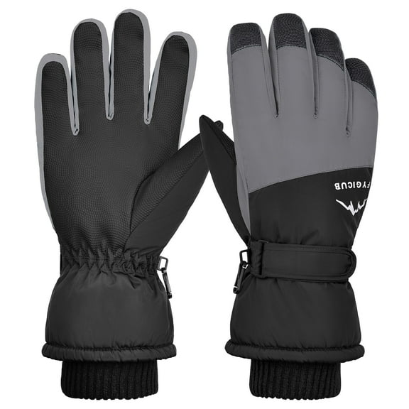 REDESS Winter Ski Gloves for Men and Women with Touchscreen,Black