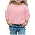 thumbnail image 3 of Hjtefg Kids' Pullover - Long Sleeve Crewneck Sweatshirt, Warm Sporty Top for Boys & Girls,Color: Pink Size: 6-7 Years, 3 of 7