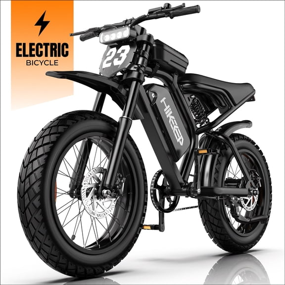 HeloKeep Electric Bike for Adults, 1500W Peak, 20"x4" Fat Tire Off-Road Electric Mountain Bike, 48V 17.5Ah Removable Battery UL 2849 Certified, Full Suspension, 30 MPH