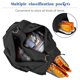 thumbnail image 3 of Sport Gym Bag with Shoes Compartment and Wet Pocket, Sport Duffle Bag for Men Women, Waterproof Dry Wet Separated Gym Bags Larger - Black, 3 of 5