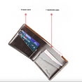 thumbnail image 3 of Portable Fashion PU Leather Card Bag Business Card Case Ultra-thin Men Wallet Mini Coin Purse Male Purses Money Clips BROWN, 3 of 8