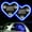 Blue, variant on QenASHaing 2Pcs Car LED Ambient Light, Solar Powered Heart Shape Lights, LED Neon Light for Car Back Window Decoration, Night Driving, 5 Modes, Romantic Gift for Christmas, Valentine's Day