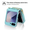thumbnail image 4 of Dteck for Samsung Galaxy Z Flip 5 Wallet Case, Crossbody Zipper Purse with Credit Card Slot Holder PU Leather Adjustable Lanyard Detachable Strap Wrist for Women Men,Mint, 4 of 8