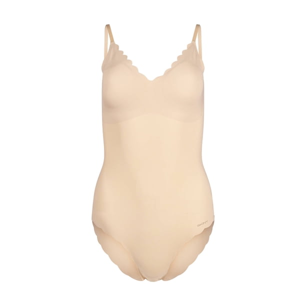 SKINY Body de Mujer - Ropa Interior, Tirantes, Encaje, Cuello en V, color liso Beige 44