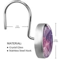 thumbnail image 3 of White Fox 12 Pack Shower Curtain Hooks, Decorative Shower Rings for Shower Curtain Rods, Stainless Steel, Rust Resistant, Round Curtain Hooks for Bathroom, 3 of 6