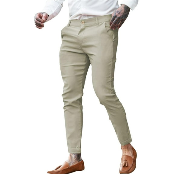 QHFBli Mens Dress Pants Slim Fit Chino Pants for Men Stretch