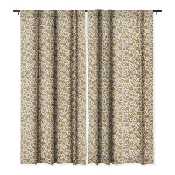 Society6 Holli Zollinger KALAMI FLORAL Single Panel Room Darkening Window Curtain 50" x 84"