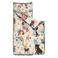 thumbnail image 2 of Dogs with Party Hats and Flowers Toddler Nap Mats for Kids Preschool,Sleeping Mat Bag or Kids,Toddler Sleeping Bag,Toddler Nap Mat or Daycare, 2 of 6
