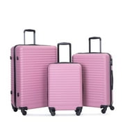 Travelhouse Suitcase Hardshell 3 Piece Luggage Set,Lightweight Hardside Travel Suitcase set with Spinner Wheel,TSA Lock