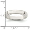 thumbnail image 3 of Sterling Silver Ss 4mm Flat With Step Edge Size 10 Band Made In United States qwfe040-10, 3 of 5