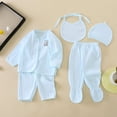 thumbnail image 2 of NIEWTR Newborn Baby Clothes Unisex Baby Clothes 4 Piece Layette Sets Cotton Newborn Clothes Gift Set Baby Gift Outfit for All Seasons(A-Mint Green,One Size), 2 of 5