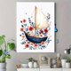 thumbnail image 4 of Qisvanset Framed Canvas Wall Art 12x16 Inch Wildflower Sailboat Girl Nautical Nursery Print Art, 4 of 5