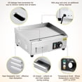 thumbnail image 2 of GloryStar 14"/18"/22"/30" Commercial Electric Grill 3000W Electric Countertop Grill Non-Stick Electric Grill Plate 110V Teppanyaki Flat Grill, 2 of 9