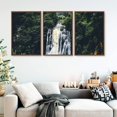 thumbnail image 3 of IDEA4WALL 3 Piece Framed Canvas Wall Art for Living Room, Bedroom Waterfall in Deep Forest of Croatia Canvas Prints for Modern Home Decoration Ready to Hang, 3 of 4