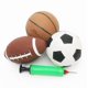 thumbnail image 1 of 3 children's foam balls - includes 1 rugby ball, 1 football, 1 basketball, soft and durable play toy for little hands, 1 of 4