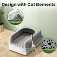 Stainless Steel Litter Box with Lid, Litter Box Enclosure for Big