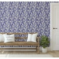 thumbnail image 3 of S4Sassy Peel and Stick Walls Covering, Blossom Bloom Print- Asian Style Wall Mural, Instant Walls Makeover for Bathroom, Laundry Room, Closet Interior- Self-Adhesive Wallpaper Vinyl- Purple, 25"x120", 3 of 9