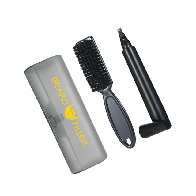 Remplissage de Crayon à Barbe pour Hommes Forme de Réparation de Moustache Mâle Noir