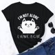 thumbnail image 2 of Camiseta de manga corta con estampado de animales y cuello redondo suelto a la moda de verano para mujer Pompotops hfajkhk134236, 2 of 6