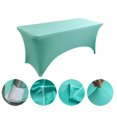 thumbnail image 3 of [6 pies] Funda para mesa de patio elástica rectangular, ajustada, lavable y resistente a las arrugas para eventos, bodas, banquetes y fiestas, 3 of 6