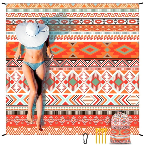 Manta de playa impermeable HIHOHO, 200 x 211 cm, resistente a la arena