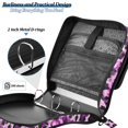 thumbnail image 4 of FORMRS Zipper Binder with Shoulder Strap 2-inch Ring 500 Sheet Capacity File Bag, Purple Floral Leopard Pattern, 4 of 5